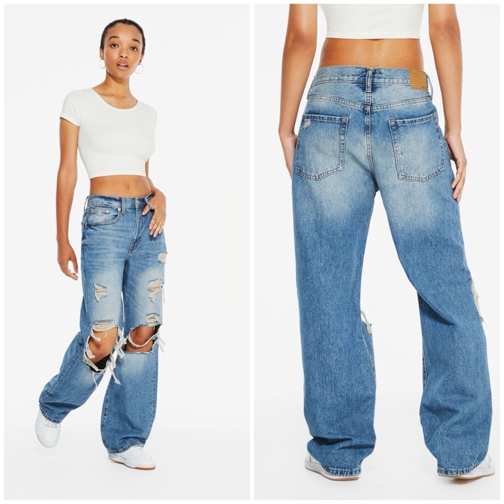Aeropostale low rise skater jeans button fly distressed regular wash size 000R